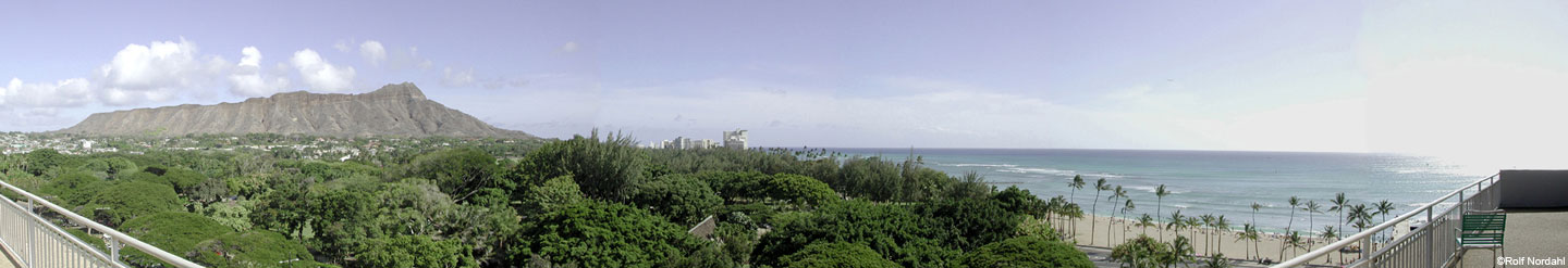 Diamondhead Panorama from Waikiki Grand